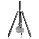 BENRO FRHN24CVX25 ベンロ ライノ カーボン三脚 ボール雲台 耐荷重18kg 最大脚径28.6mm ローアングル撮影 2型 4段 一脚 コンパクト アルカスイス互換 国内正規品